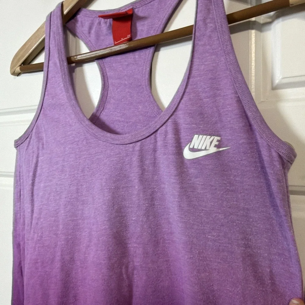 Nike Tank Top Womens Small Purple Ombre Racerback Athletic Logo 684890-510